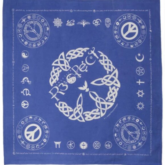 Coexist Respect Bandana ~ 100% Cotton ~ 22" x 22" ~ Brand New! - Picture 1 of 2